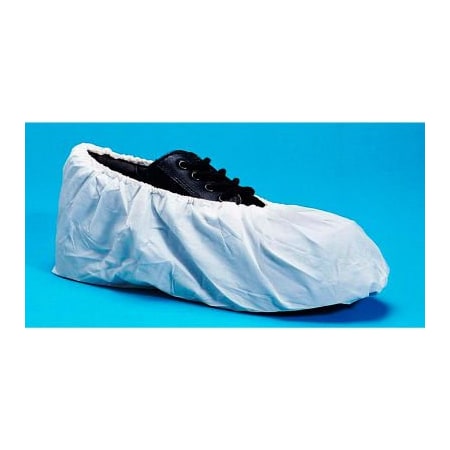 Keystone Safety Cross Linked Polyethylene Shoe Covers, Water Resistant, White, LG, 100/Bag, 3 Bags/Case SC-CPE-LG